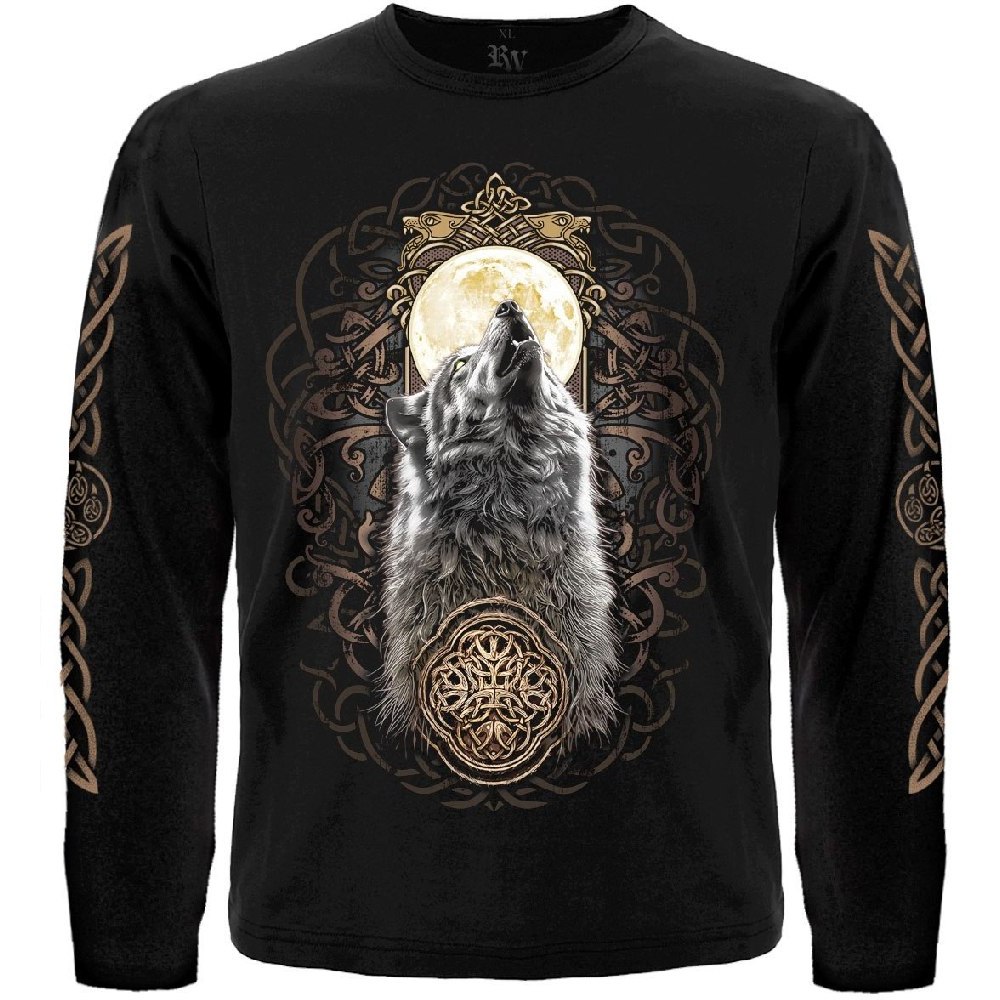 Футболка з довгим рукавом Вовк - Печатка Велеса