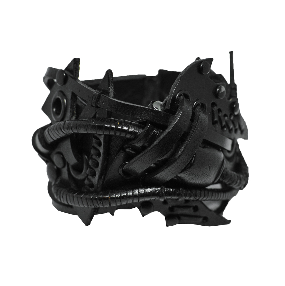 Браслет Стимпанк черный (bsp-43) Браслет Стимпанк черный (bsp-43)