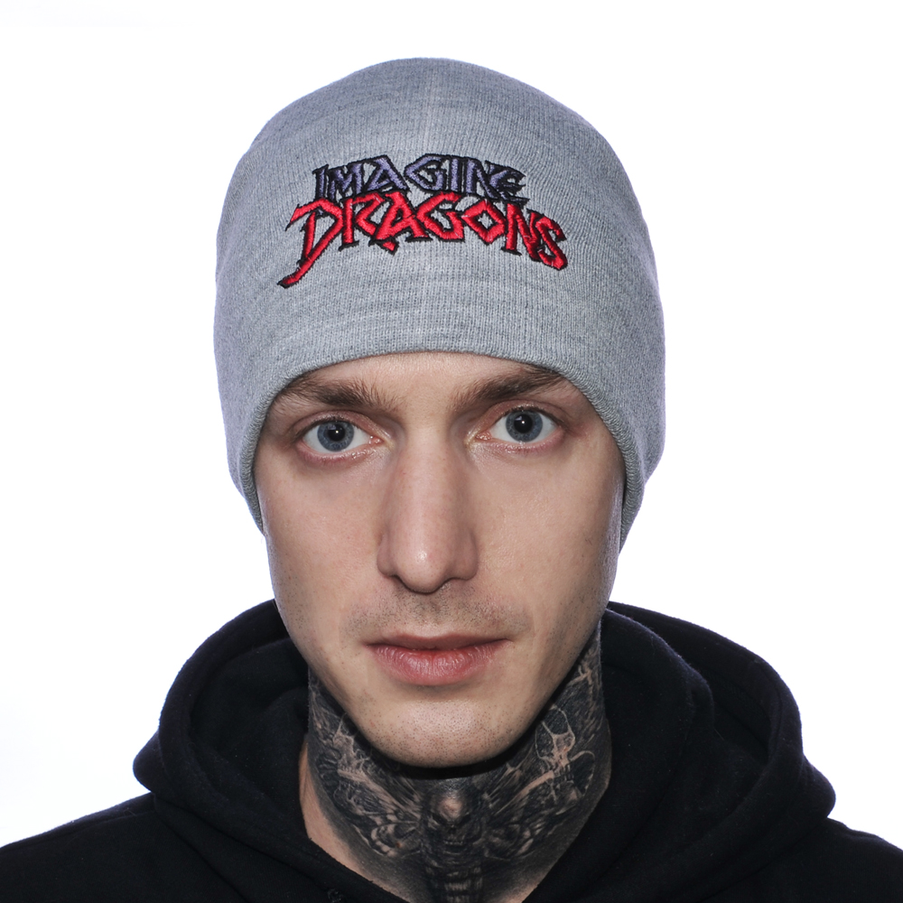 Шапка с вышивкой Imagine Dragons серая