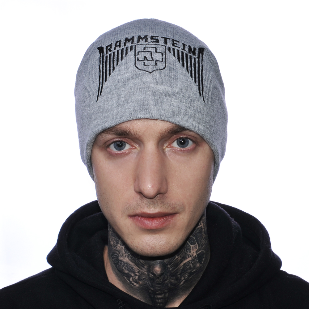Шапка с вышивкой Rammstein серая Шапка с вышивкой Rammstein серая