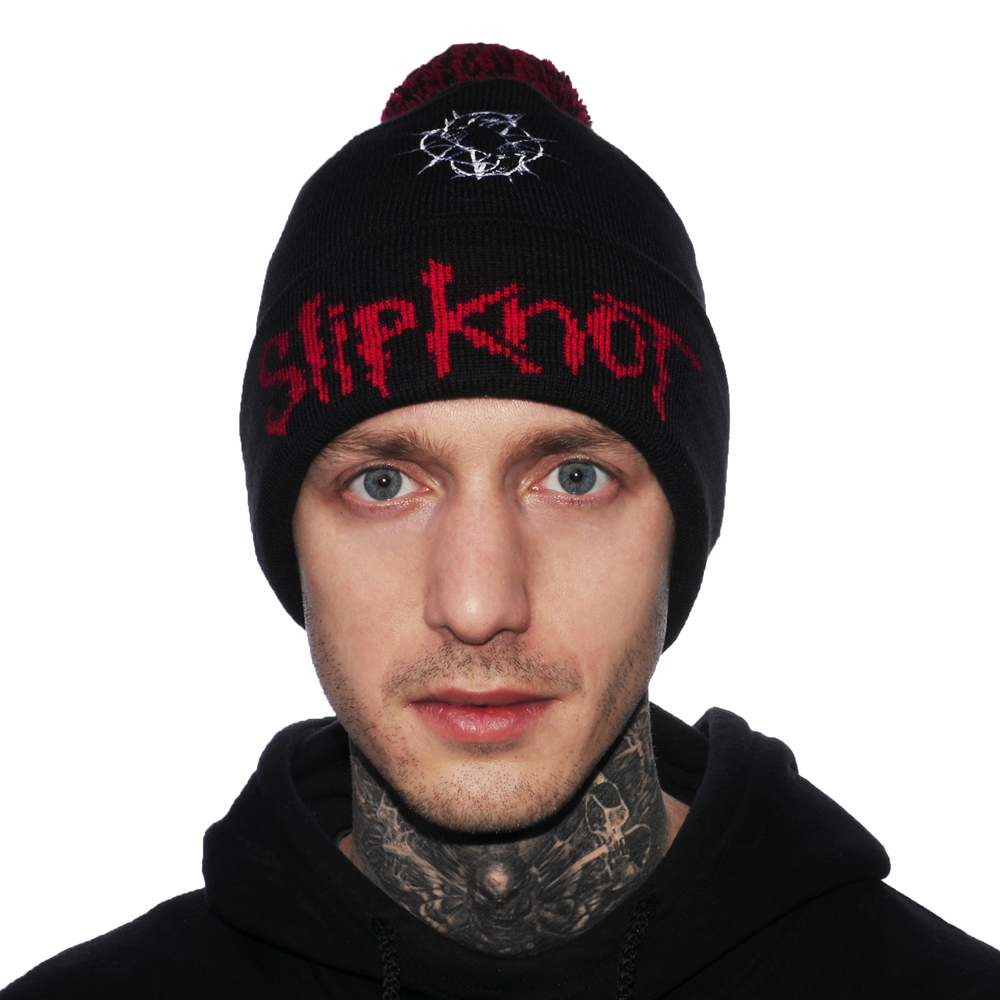 Шапка Slipknot c жаккардовым узором