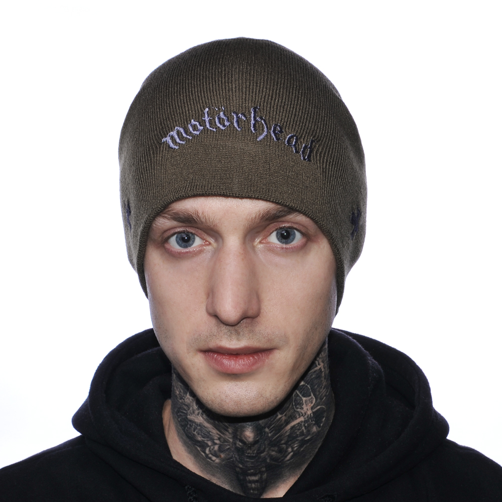 Шапка с вышивкой Motorhead олива