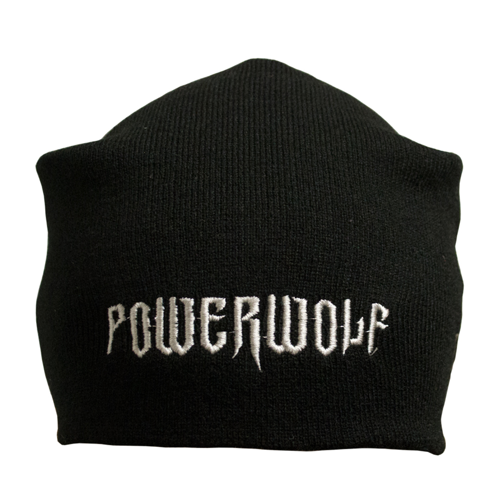 Шапка с вышивкой Powerwolf черная
