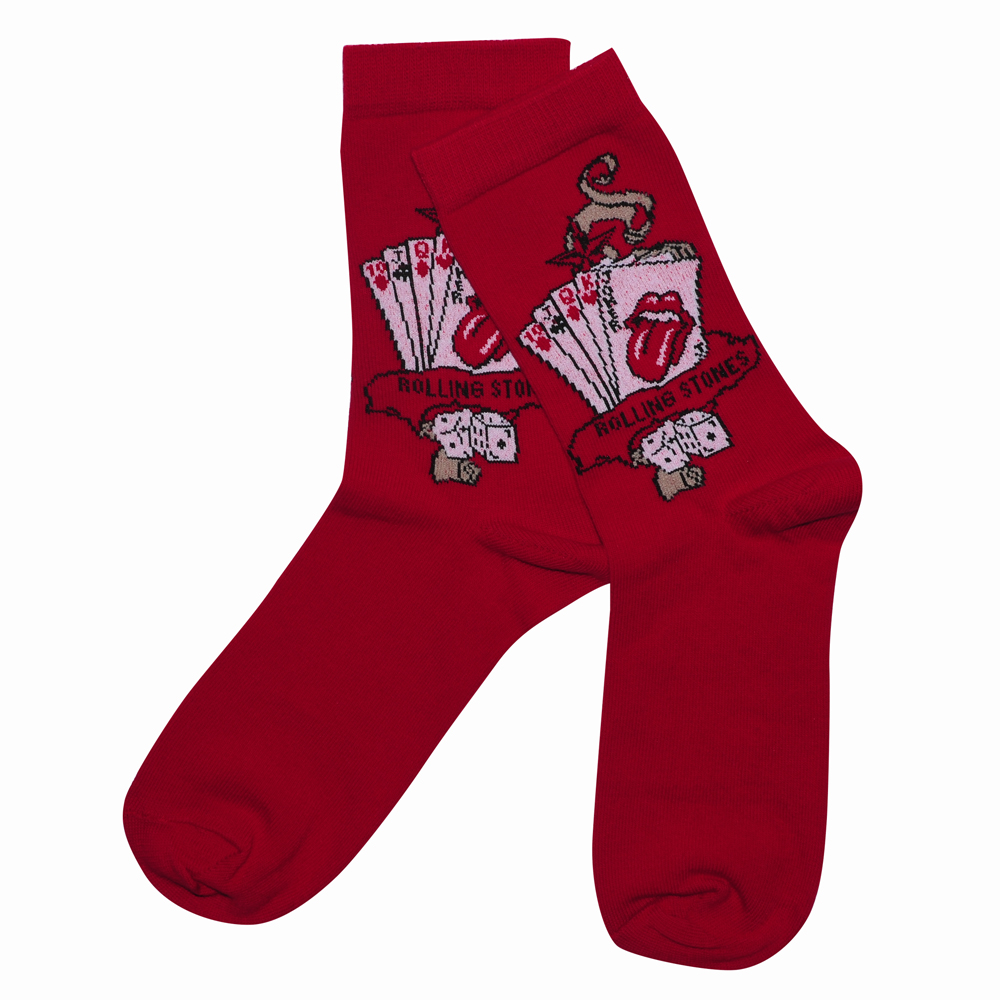 Носки The Rolling Stones (красные) р.36-44 (tr)