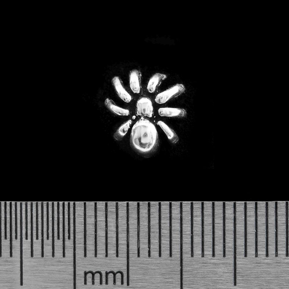 Серьга-гвоздик Паук (серебро, 925 проба)