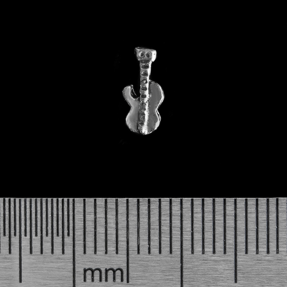 Серьга-гвоздик Электрогитара (серебро, 925 проба)