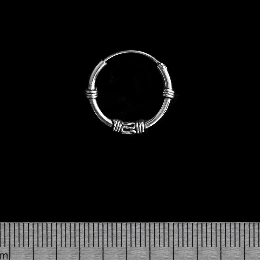 Серьга, кольцо с узором среднее (eas-068)